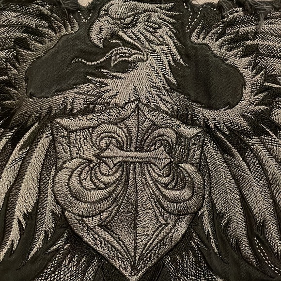 Rare🔥💥 Affliction limited Edition Unisex bomber jacket/coat w/ faux fur lining - Picture 16 of 17